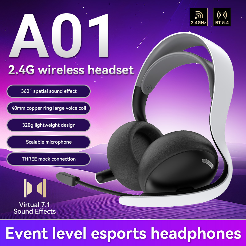Esports Gaming Mobile - 2.4G Draadloze/Bedrade/BT A01 Gaming Headset voor