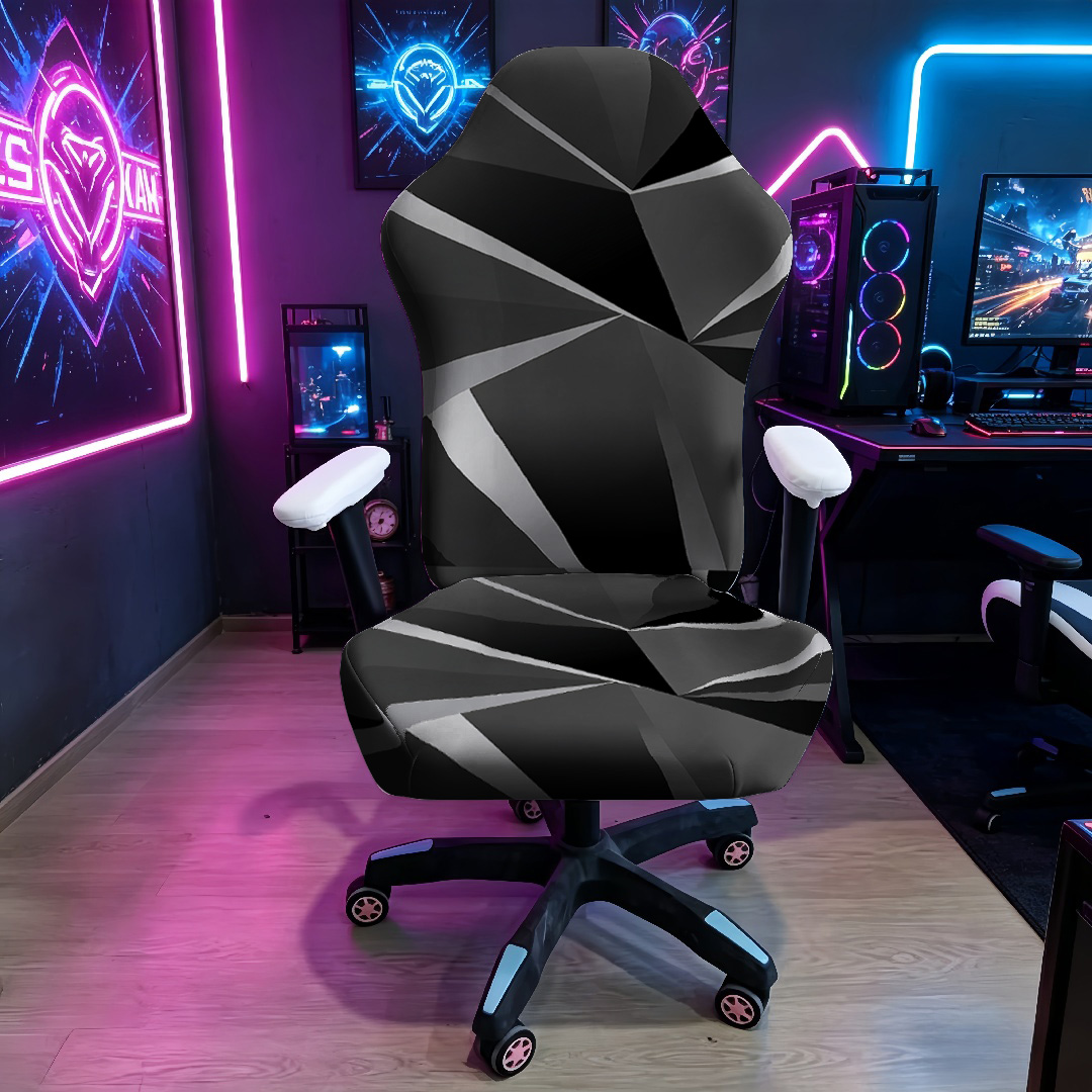 Zwarte grijze geometrische gam - Esports Gaming Chair recensie en prijs